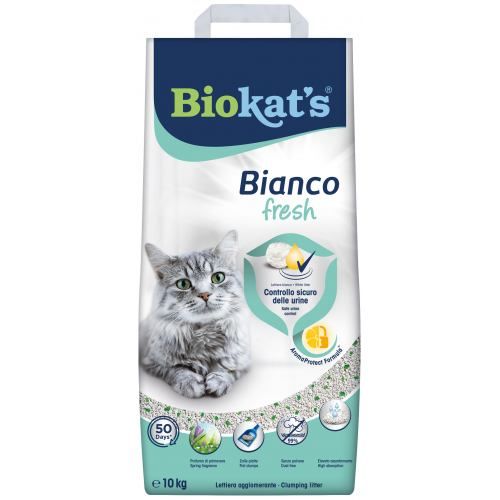 Наповнювач Biokats Bianco Fresh для котячого туалету бентонітовий 10 кг