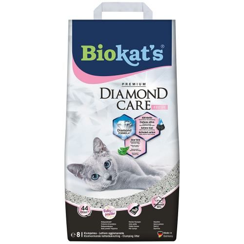 Наповнювач Biokats Diamond Fresh для котячого туалету бентонітовий 8 л