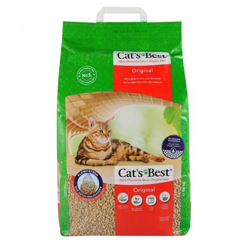 Наповнювач Cat’s Best Original для котячого туалету деревний 20 л/8,6 кг