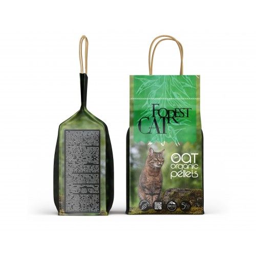 Наповнювач гігієнічний Forest Cat вівсяний універсальний 5 кг