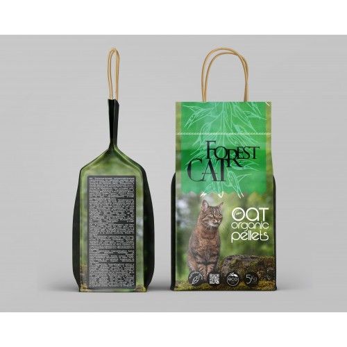 Наповнювач гігієнічний Forest Cat вівсяний універсальний 5 кг