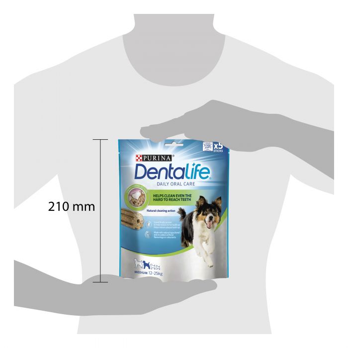 Лакомство для взрослых собак средних пород DENTALIFE Medium для здоровья зубов и десен 115 г