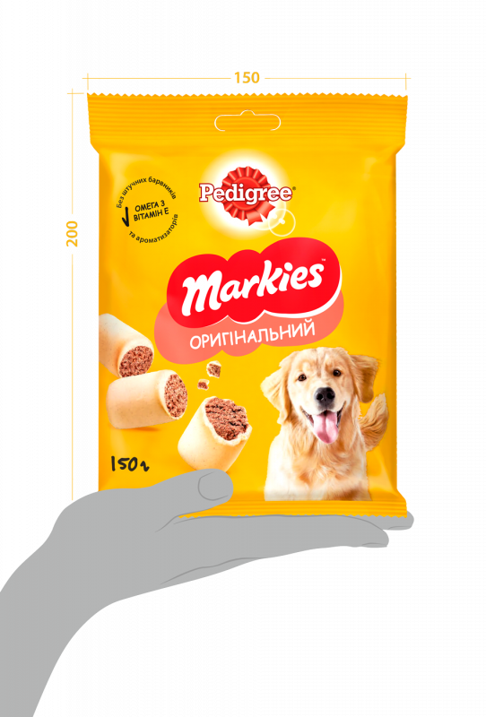 Мясное печенье для собак Pedigree Markies средних и крупных пород 150 г