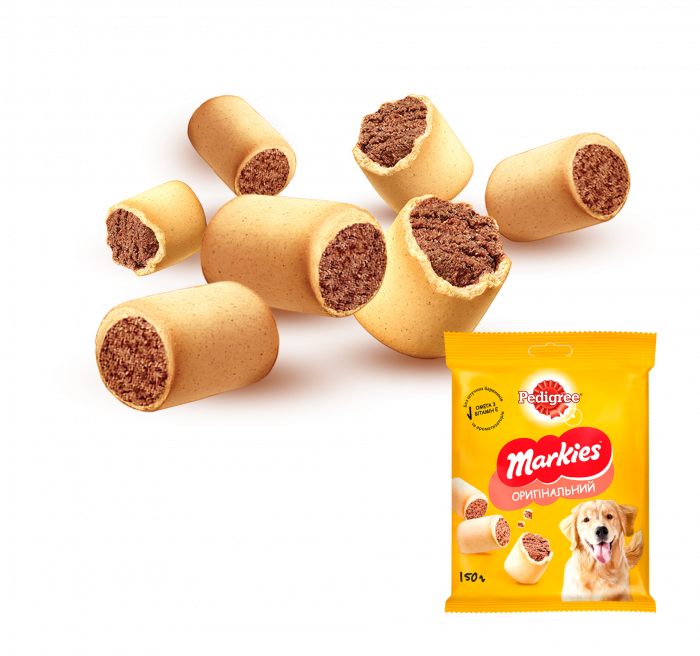 Мясное печенье для собак Pedigree Markies средних и крупных пород 150 г
