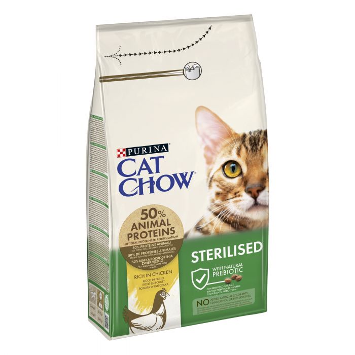 Сухий корм CAT CHOW Sterilised для дорослих котів після стерилізації з куркою