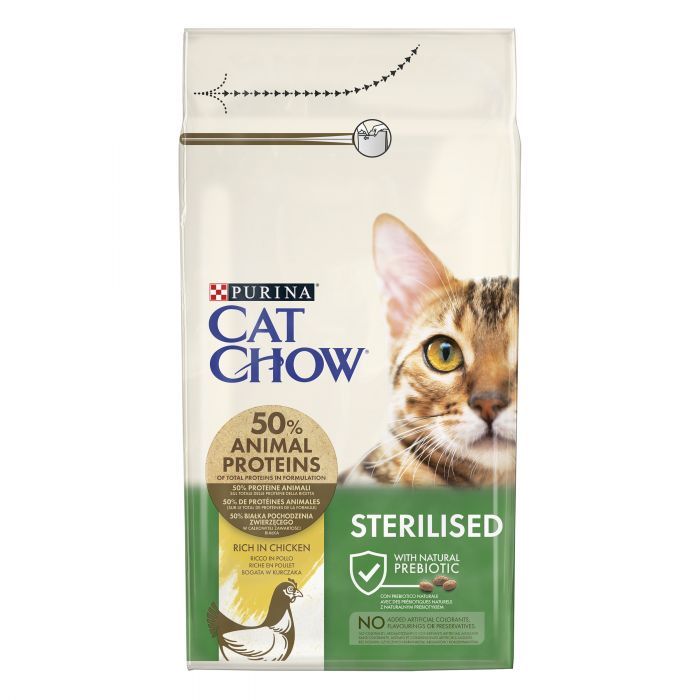 Сухий корм CAT CHOW Sterilised для дорослих котів після стерилізації з куркою