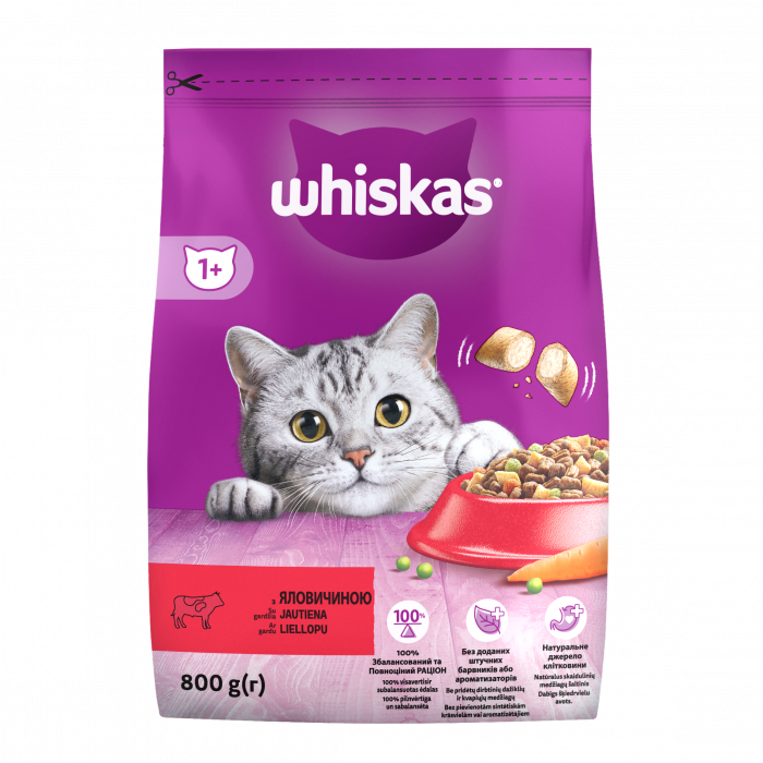 Сухий корм для котів Whiskas Adult Beef з яловичиною 300 г