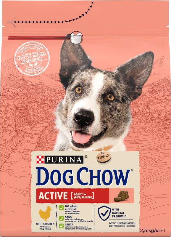 Сухий корм для дорослих собак DOG CHOW Active Adult з підвищеною активністю з куркою