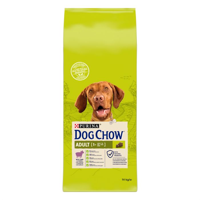 Сухий корм для дорослих собак DOG CHOW Adult з ягням 14 кг