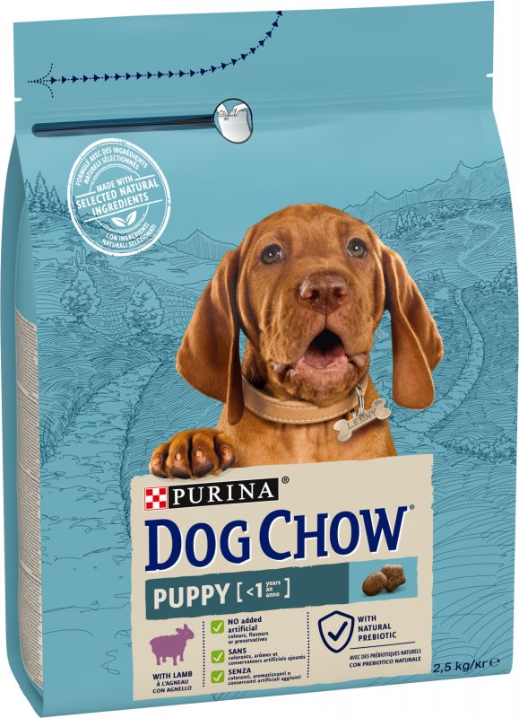 Сухий корм для цуценят DOG CHOW Puppy з ягням 2,5 кг