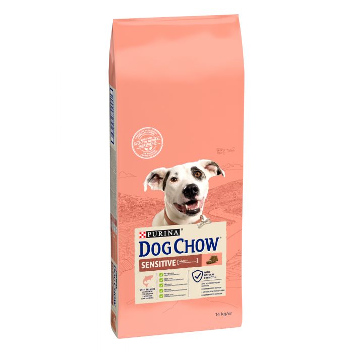 Сухий корм для дорослих собак DOG CHOW Sensitive Adult схильних до алергії з лососем 14 кг
