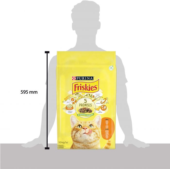 Сухий корм для котів FRISKIES  з куркою та овочами 10 кг