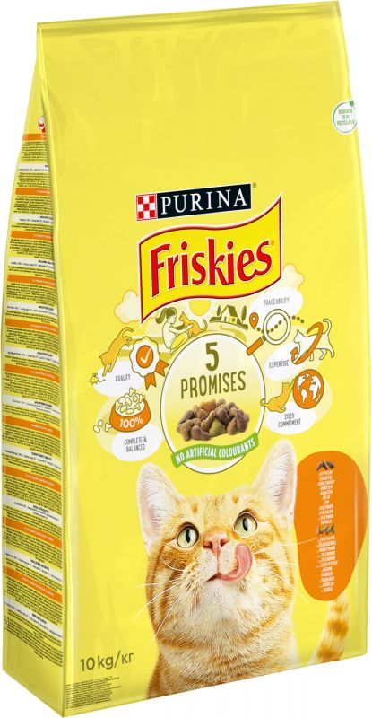 Сухий корм для котів FRISKIES  з куркою та овочами 10 кг
