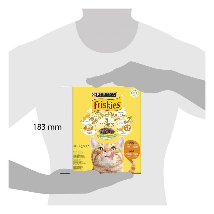 Сухий корм для котів  FRISKIES з куркою та овочами 300 г
