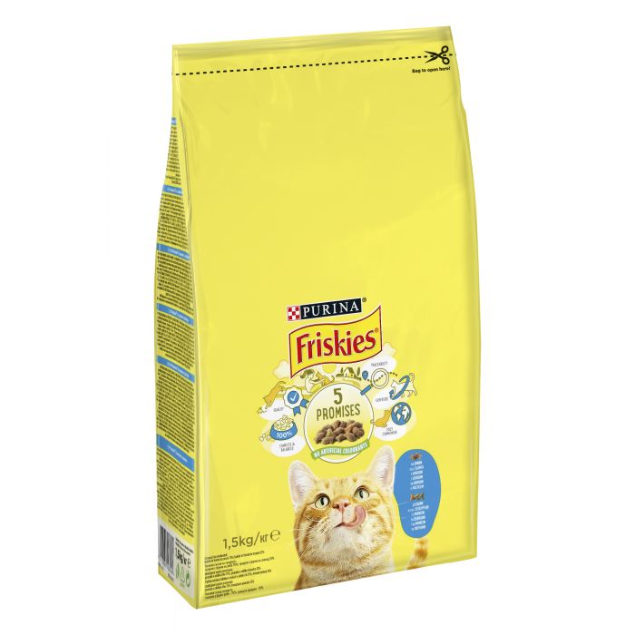 Сухий корм для котів FRISKIES  з лососем та овочами 1.5 кг