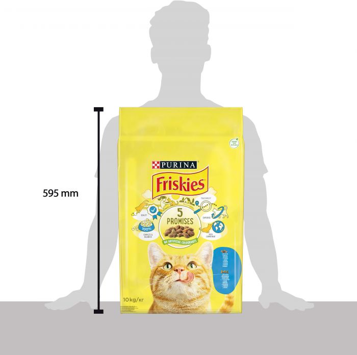 Сухий корм для котів FRISKIES  з лососем та овочами 10 кг