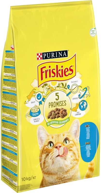 Сухий корм для котів FRISKIES  з лососем та овочами 10 кг