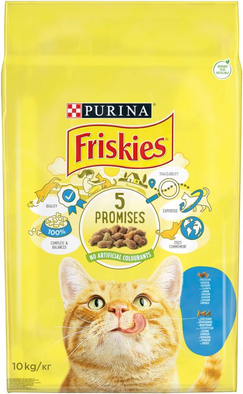 Сухий корм для котів FRISKIES  з лососем та овочами 10 кг