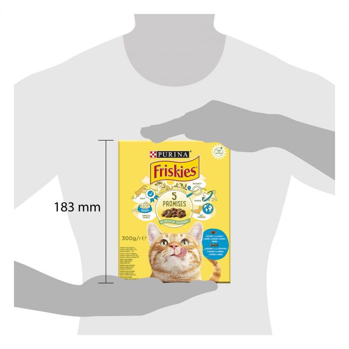 Сухий корм для котів  Purina FRISKIES з лососем та овочами 300 г
