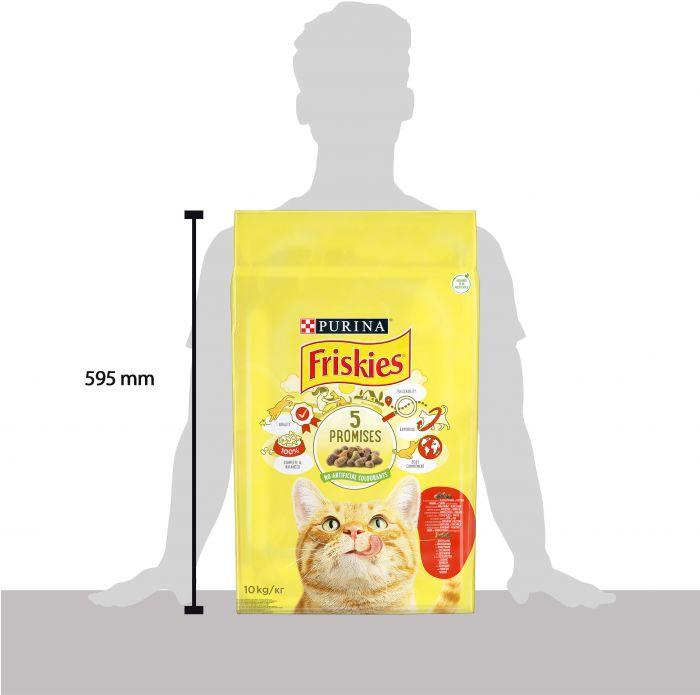Сухий корм для котів  FRISKIES з яловичиною куркою і овочами 10 кг