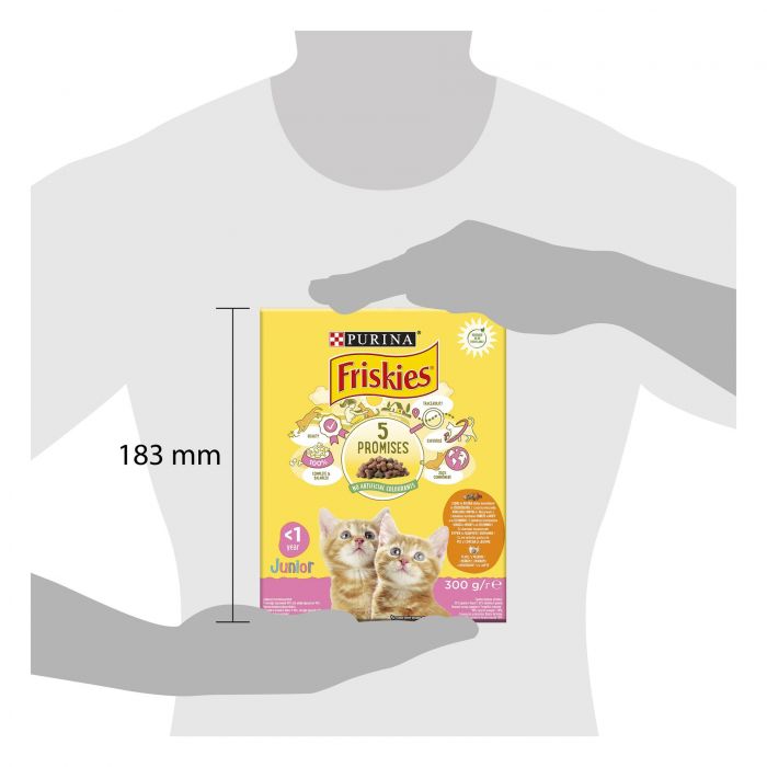 Сухий корм для кошенят FRISKIES Junior з куркою індичкою та овочами 300 г