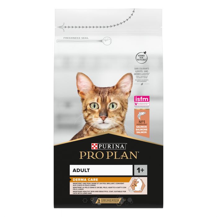 Сухий корм для котів  PRO PLAN Adult 1+ Derma Care для підтримки здоров'я шкіри та краси шерсті з лососем 1,5 кг