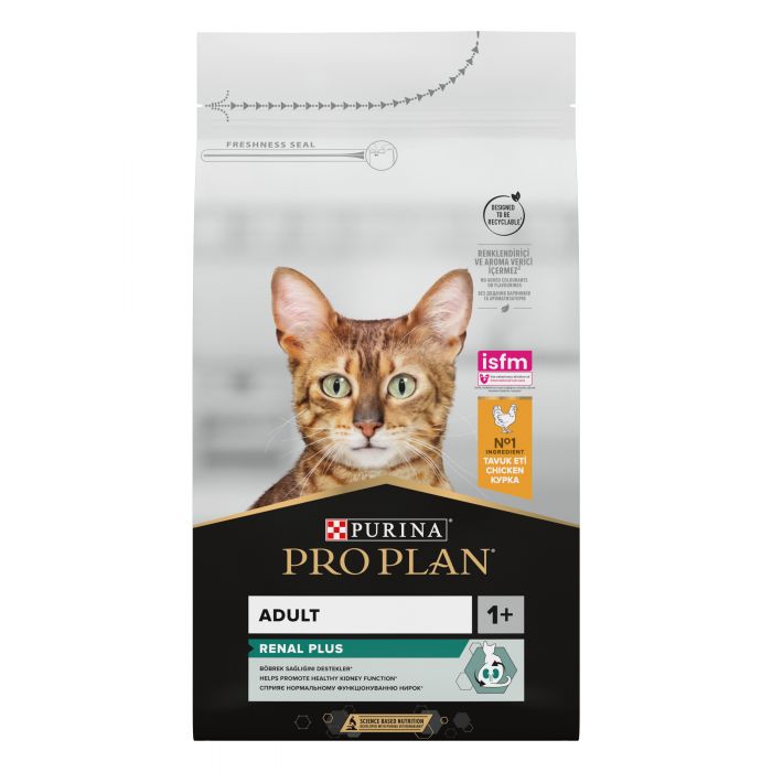 Сухий корм для котів  PRO PLAN Adult 1+ Renal Plus з куркою 1,5 кг