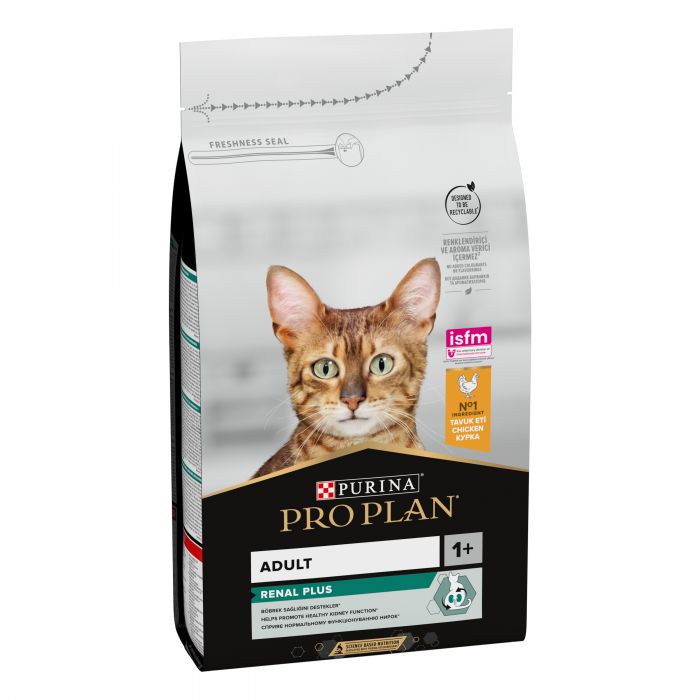 Сухий корм для котів  PRO PLAN Adult 1+ Renal Plus з куркою 1,5 кг