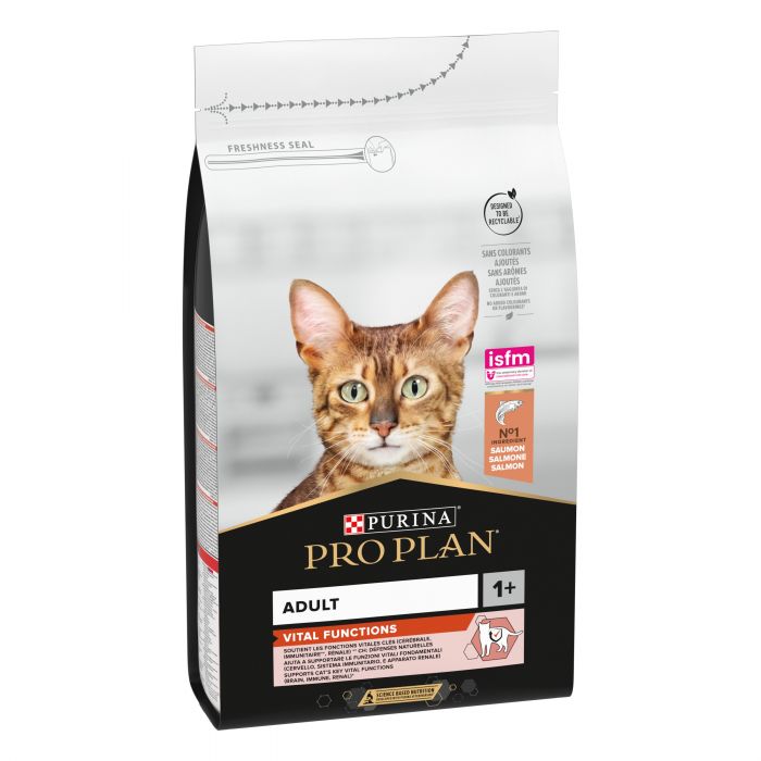 Сухий корм для дорослих котів PRO PLAN Adult 1+ Vital Functions з лососем