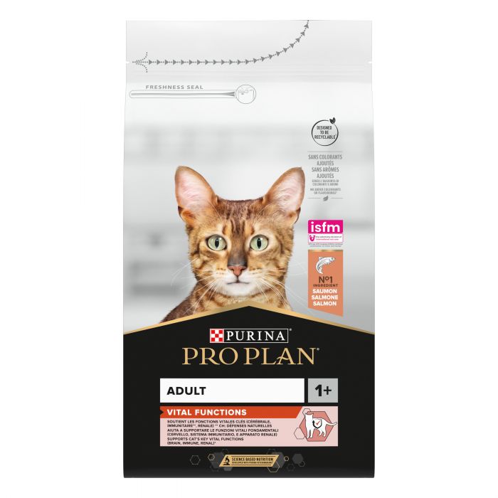 Сухий корм для дорослих котів PRO PLAN Adult 1+ Vital Functions з лососем