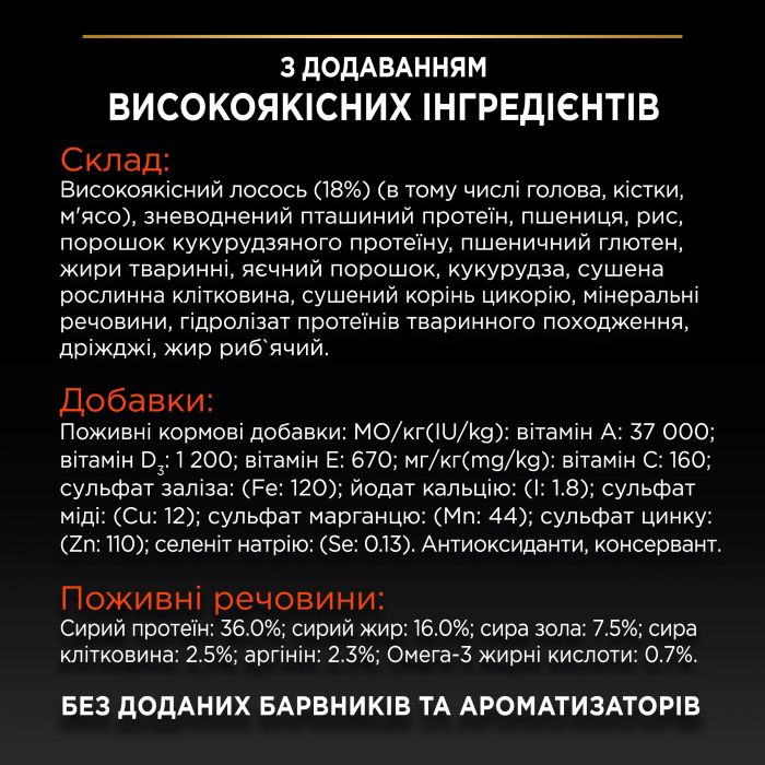 Сухий корм для котів  PRO PLAN Adult 1+ Vital Functions з лососем 400 г