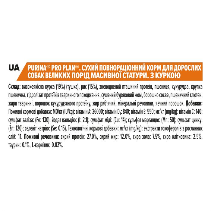 Сухий корм для собак PRO PLAN Large Robust Adult Everyday Nutrion великих порід з куркою 14 кг