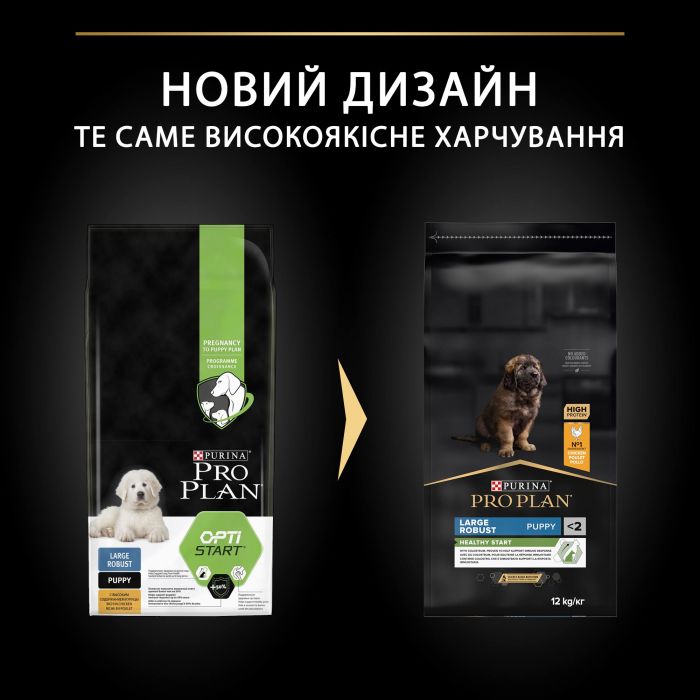 Сухий корм для цуценят PRO PLAN Large Robust Puppy Healthy Start великих порід з куркою 12 кг
