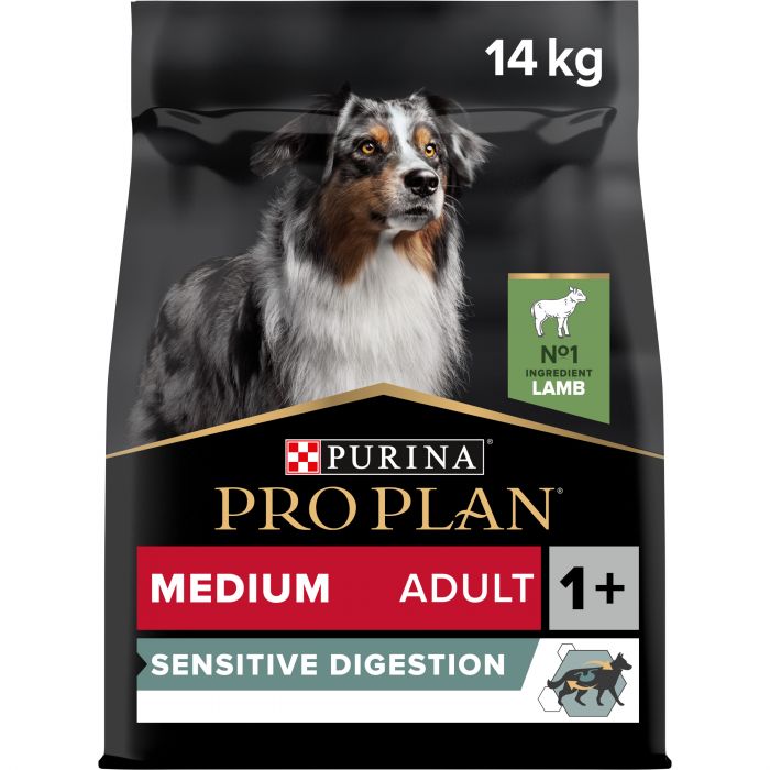 Сухий корм для собак PRO PLAN Medium Adult Sensitive Digestion середніх порід з чутливим травленням з ягням 14 кг