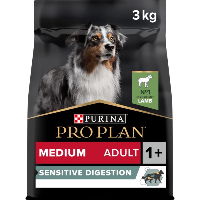Сухий корм для собак PRO PLAN Medium Adult Sensitive Digestion середніх порід з чутливим травленням з ягням 3 кг