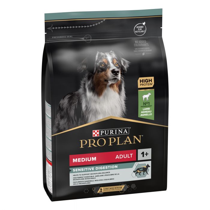 Сухий корм для собак PRO PLAN Medium Adult Sensitive Digestion середніх порід з чутливим травленням з ягням 3 кг