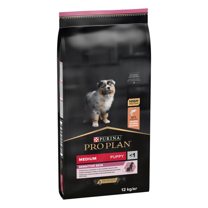 Сухий корм для цуценят PRO PLAN Medium Puppy Sensitive Skin середніх порід з чутливою шкірою з лососем 12 кг