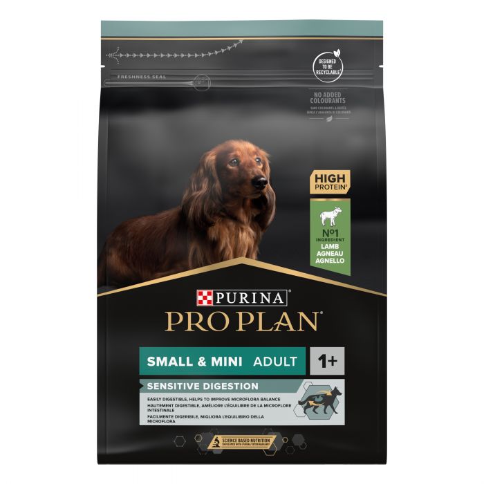 Сухий корм для собак PRO PLAN Small&Mini Adult Sensitive Digestion дрібних порід з чутливим травленням з ягням 3 кг