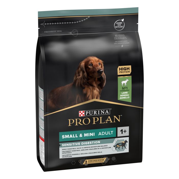 Сухий корм для собак PRO PLAN Small&Mini Adult Sensitive Digestion дрібних порід з чутливим травленням з ягням 3 кг