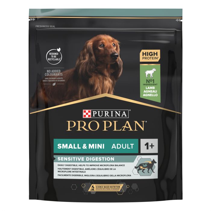 Сухий корм для собак PRO PLAN Small&Mini Adult Sensitive Digestion дрібних порід з чутливим травленням з ягням 700 г