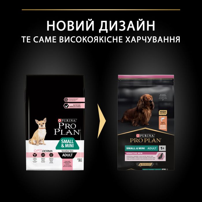 Сухий корм для собак PRO PLAN Small&Mini Adult Sensitive Skin дрібних порід з чутливою шкірою з лососем 7 кг