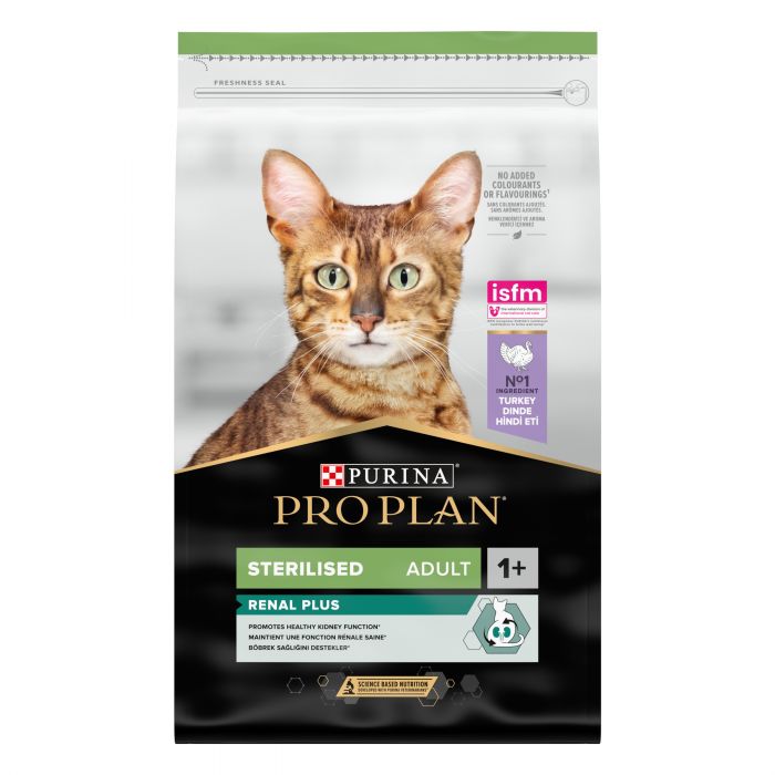 Сухий корм для котів  PRO PLAN Sterilised Adult 1+ Renal Plus після стерилізації з індичкою 10 кг