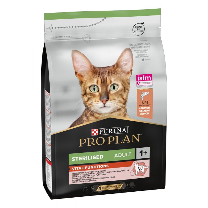 Сухий корм для котів  PRO PLAN Sterilised Adult 1+ Vital Functions після стерилізації з лососем 3 кг