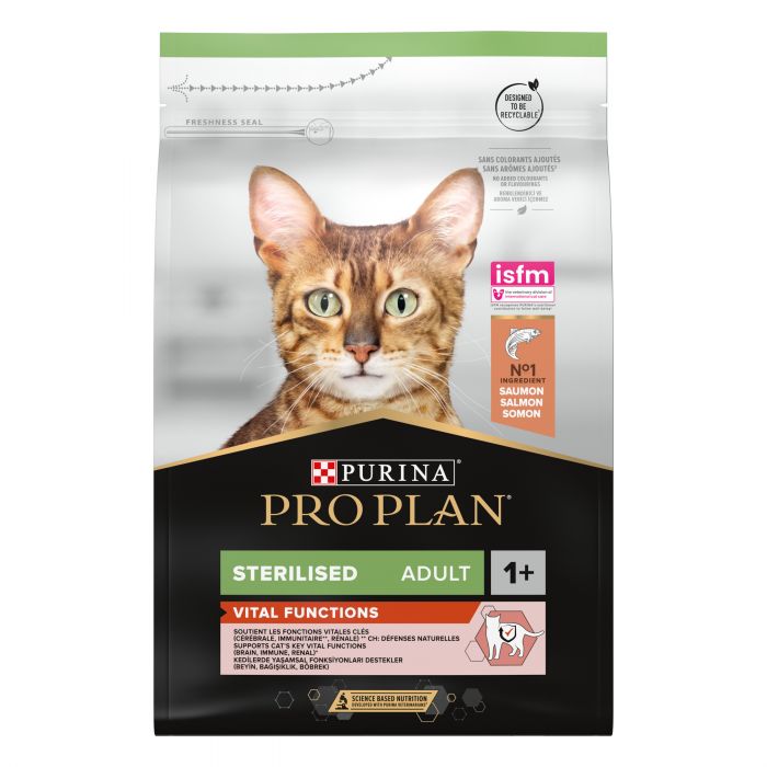 Сухий корм для котів  PRO PLAN Sterilised Adult 1+ Vital Functions після стерилізації з лососем 3 кг