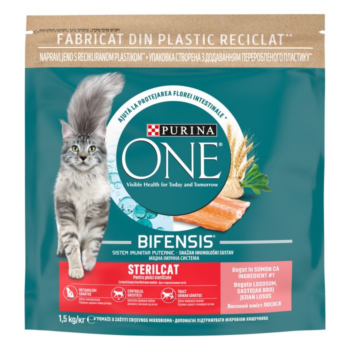Сухий корм для дорослих котів PURINA ONE Indoor що постійно перебувають у приміщенні комплекс Bifensis з індичкою
