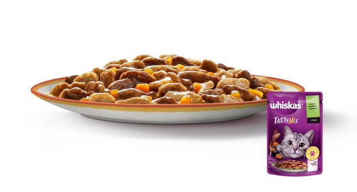 Упаковка вологого корму Whiskas TestyMix з ягня курка морква 28 шт. * 85 г