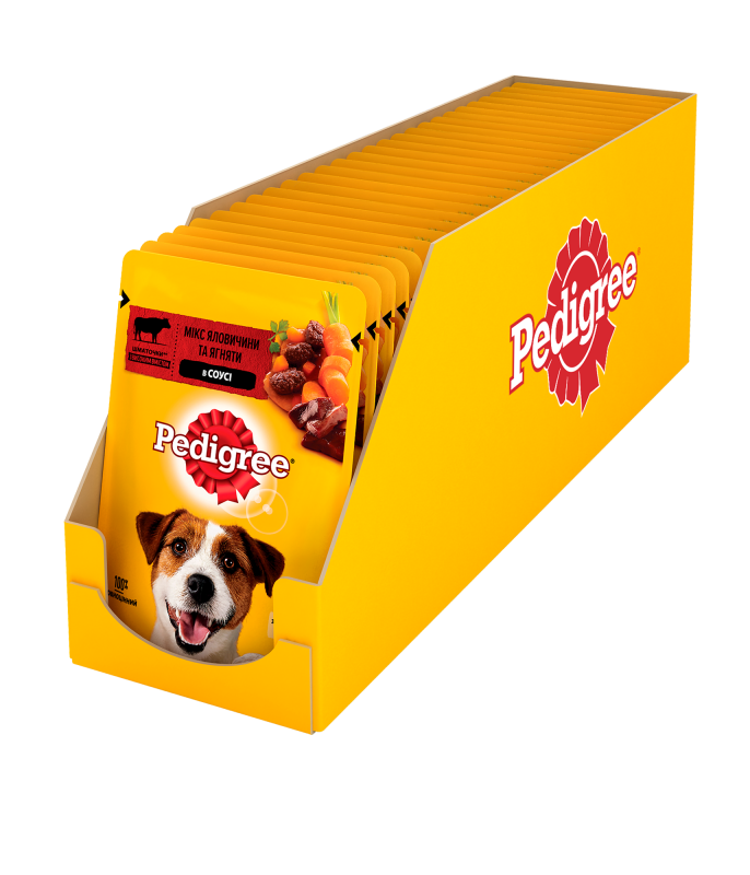 Влажный корм для собак Pedigree Говядина Ягненок в соусе 100 г