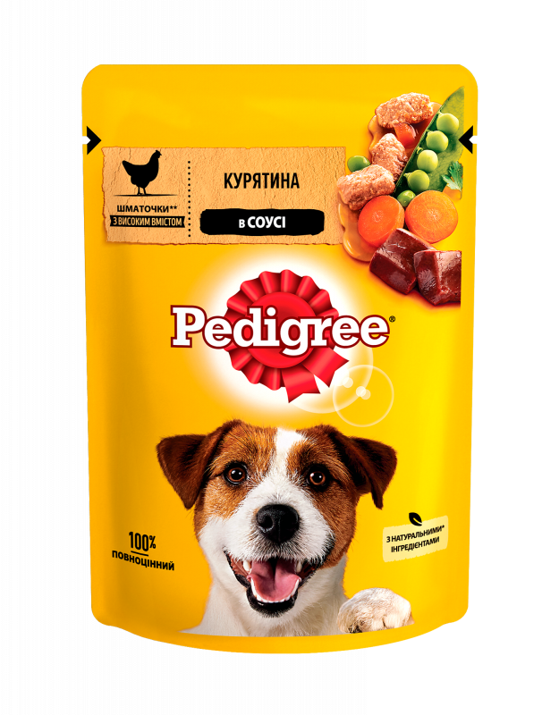 Влажный корм для собак Pedigree с курицей в соусе 100 г