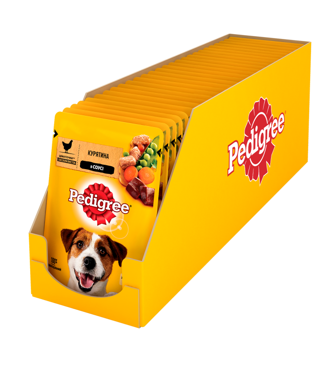 Влажный корм для собак Pedigree с курицей в соусе 100 г