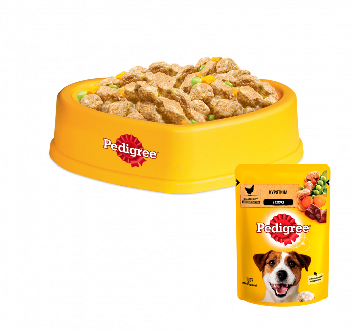 Влажный корм для собак Pedigree с курицей в соусе 100 г